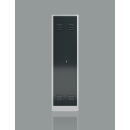 Seitenansicht Spind Kleider-W&auml;sche Schrank Mehrzweckspind 2 Abteile 1800 x 500 x 500 mm grau/anthrazit X-510708