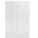 Frontansicht eines ClassiX Garderobenspinds mit 4...