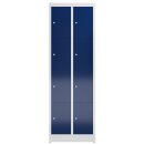 Schließfachschrank Fächerschrank 8 Fächer Spind Wertfachschrank 180x60x50cm lichtgrau/enzianblau