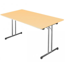 Klapptisch Besprechungstisch Konferenztisch Schreibtisch 120 x 80 cm Gestell Chrom / Platte Ahorn-Dekor 350592