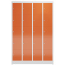 Schlie&szlig;fachschrank F&auml;cherschrank 20 F&auml;cher Spind 180x120x50cm lichtgrau/feuerrot X-520544_1