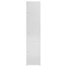 Zylinderschloss inklusive 2 Schl&uuml;ssel pro Fach, XL Spind 3 F&auml;cher Wertfachschrank extra breit 1800 x 415 x 500 mm F&auml;cherschrank grau X-523310
