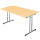 Klapptisch Besprechungstisch Konferenztisch Schreibtisch 140 x 80 cm Gestell Chrom / Platte Ahorn-Dekor 350612