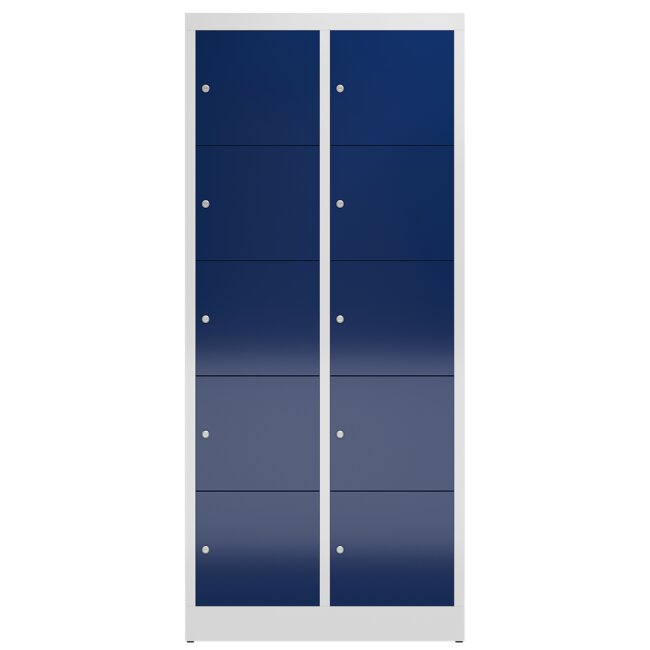 XL Schließfachschrank Fächerschrank 5 Fächer 1800 x 400 x 500 mm grau/blau X-523521_1