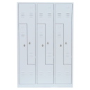 B-WARE - L&uuml;llmann&reg; Z-Garderobenschrank, 6 Abteile, 1800 x 1185 x 500 mm, lichtgrau
