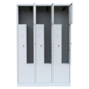 B-WARE - L&uuml;llmann&reg; Z-Garderobenschrank, 6 Abteile, 1800 x 1185 x 500 mm, lichtgrau