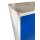 Gebraucht - Lüllmann® Garderobenschrank, 2 Abteile mittig schließend, 1800 x 600 x 500 mm, lichtgrau/enzianblau