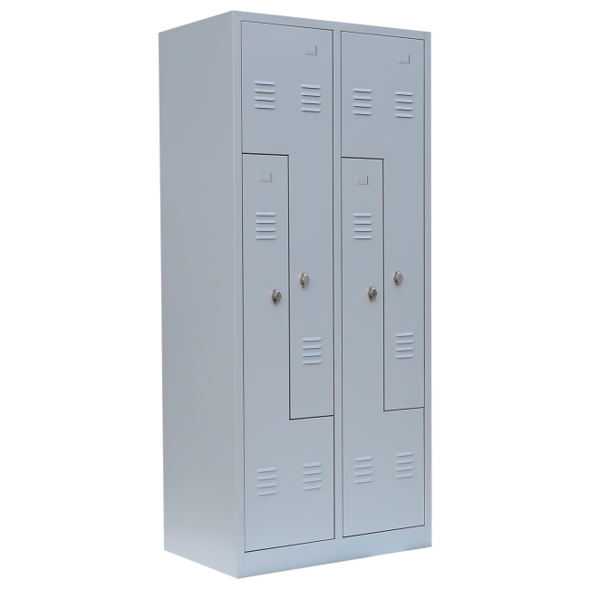 Gebraucht - Z-Spind - 4 Abteile - grau