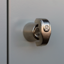 Kleiderspind aus Metall mit 4 doppelst&ouml;ckigen Abteilen - grau