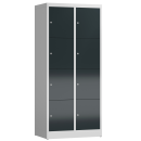 XL F&auml;cherschrank aus Metall mit 8 F&auml;chern - grau/anthrazit