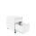 Rollcontainer - 59 cm tief - 2 Schubladen - Holztop - weiß