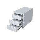 Rollcontainer - 3 Sch&uuml;be - 62 cm hoch - grau