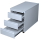 Rollcontainer - 3 Schübe - 62 cm hoch - grau