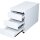 Büro Rollcontainer Bürocontainer Holz-Abdeckplatte 3 Schubladen 62x46x79cm Weiß 505807