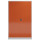 Frontansicht vom Steelboxx XL Metallschrank abschließbar Flügeltürenschrank Aktenschrank 1945 x 1200 x 420 mm grau/rot X-530374 komplett montiert.