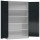 Frontansicht vom Steelboxx XL Metallschrank abschließbar Flügeltürenschrank Aktenschrank 1945 x 1200 x 420 mm grau/anthrazit X-530378 komplett montiert.
