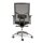 Bürodrehstuhl mit 3D Armlehnen Netzrücken Lordosenstütze Alu Fußkreuz schwarz