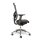 Bürodrehstuhl mit 3D Armlehnen Netzrücken Lordosenstütze Alu Fußkreuz schwarz