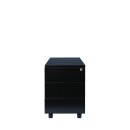 B&uuml;ro Rollcontainer B&uuml;rocontainer Stahl-Abdeckplatte &amp; 3 Schubladen 55 x 40 x 59 cm Schwarz 505921