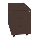 B&uuml;ro Rollcontainer B&uuml;rocontainer Stahl-Abdeckplatte &amp; 3 Schubladen 55 x 40 x 59 cm Schwarz 505921