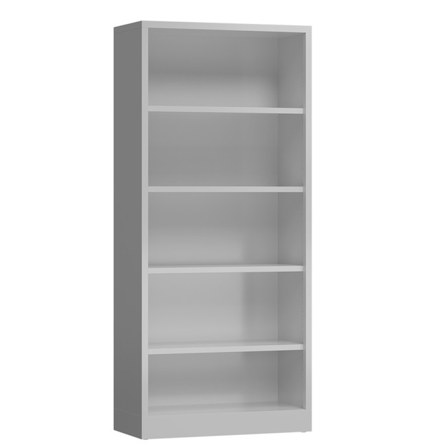 Seitenansicht vom Steelboxx Aktenregal Bücherregal 4,5 OH 4 Fachböden 1800 x 800 x 380 mm grau X-540140
