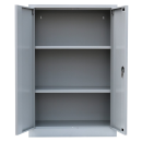 Innenansicht mit ge&ouml;ffneten T&uuml;ren vom Steelboxx Metallschrank abschlie&szlig;bar Fl&uuml;gelt&uuml;renschrank Aktenschrank 120x92x42cm grau X-530320 komplett montiert