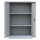 Innenansicht mit geöffneten Türen vom Steelboxx Metallschrank abschließbar Flügeltürenschrank Aktenschrank 120x92x42cm grau X-530320 komplett montiert