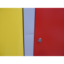 Gebraucht- ClassiX Schlie&szlig;fachschrank, 3 Abteile &agrave; 4 F&auml;cher, 1800 x 1185 x 500 mm, lichtgrau/bunt