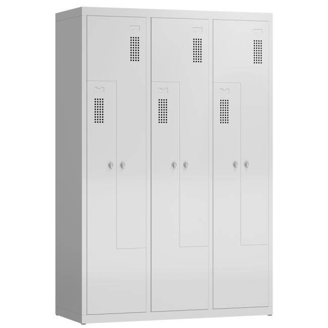 Gebraucht - Z-Spind 6 türig komplett montiert Metallspind Kleiderspind Spindschrank grau X-525120