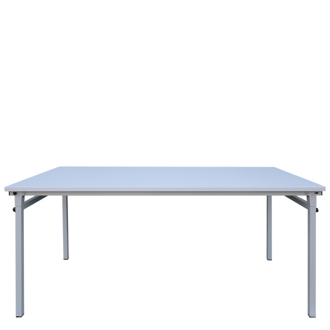Frontansicht vom Steelboxx Klapptisch Besprechungstisch Konferenztisch klappbarer Tisch 160 x 80 cm grau X-350690