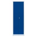 B-WARE - L&uuml;llmann&reg; Garderobenschrank, 2 Abteile mittig schlie&szlig;end, 1800 x 500 x 500 mm, lichtgrau/enzianblau