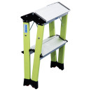 Fahrbarer Doppelklapptritt Rolly&reg;, Alu, 2x 2 Stufen
