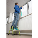 Fahrbarer Doppelklapptritt Rolly&reg;, Alu, 2x 2 Stufen
