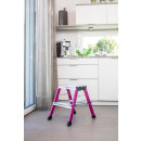Fahrbarer Doppelklapptritt Rolly&reg;, Alu, 2x 2 Stufen
