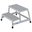 STABILO&reg; Montagetritt mit 2 Gitterroststufen, Alu, 410 x 650 x 680 mm
