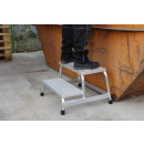 STABILO&reg; Montagetritt mit 2 Gitterroststufen, Alu, 410 x 650 x 680 mm