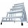 STABILO® Montagetritt mit 5 Gitterroststufen, Alu, 1010 x 1400 x 810 mm