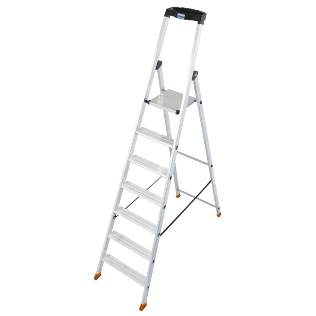 Stufenstehleiter Solido®, Alu, 7 Stufen