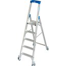 STABILO® fahrbare Stufenstehleiter, Alu, 5 Stufen