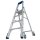 STABILO® fahrbare Stufenstehleiter, Alu, 5 Stufen