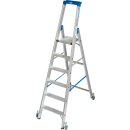 STABILO® fahrbare Stufenstehleiter, Alu, 6 Stufen