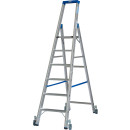 STABILO® fahrbare Stufenstehleiter, Alu, 6 Stufen