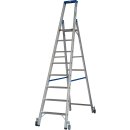 STABILO&reg; fahrbare Stufenstehleiter, Alu, 8 Stufen