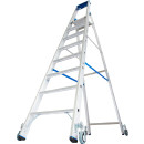 STABILO&reg; fahrbare Stufenstehleiter, Alu, 8 Stufen