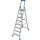 STABILO® fahrbare Stufenstehleiter, Alu, 8 Stufen