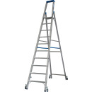 STABILO® fahrbare Stufenstehleiter, Alu, 10 Stufen