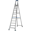 STABILO® fahrbare Stufenstehleiter, Alu, 12 Stufen