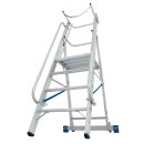 STABILO&reg; fahrbare Stufenstehleiter mit gro&szlig;er Plattform + Sicherheitsb&uuml;gel, 4 Stufen