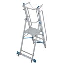 STABILO&reg; fahrbare Stufenstehleiter mit gro&szlig;er Plattform + Sicherheitsb&uuml;gel, 4 Stufen