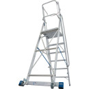 STABILO&reg; fahrbare Stufenstehleiter mit gro&szlig;er Plattform + Sicherheitsb&uuml;gel, 6 Stufen